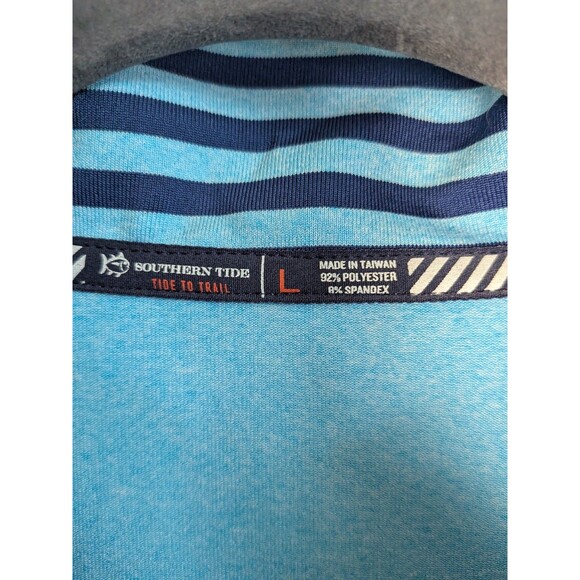 Southern Tide To Trail Shirt Men Large 1/4 Zip Striped Performance Lightweight - Picture 8 of 12